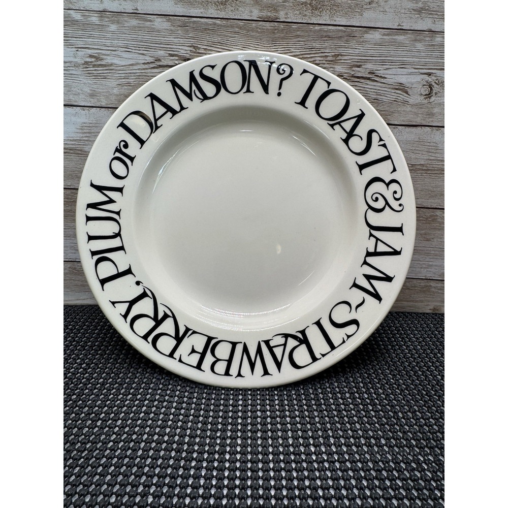 Emma Bridgewater Black Toast & Jam Bumblebee Mark 8.5" Plate 1993